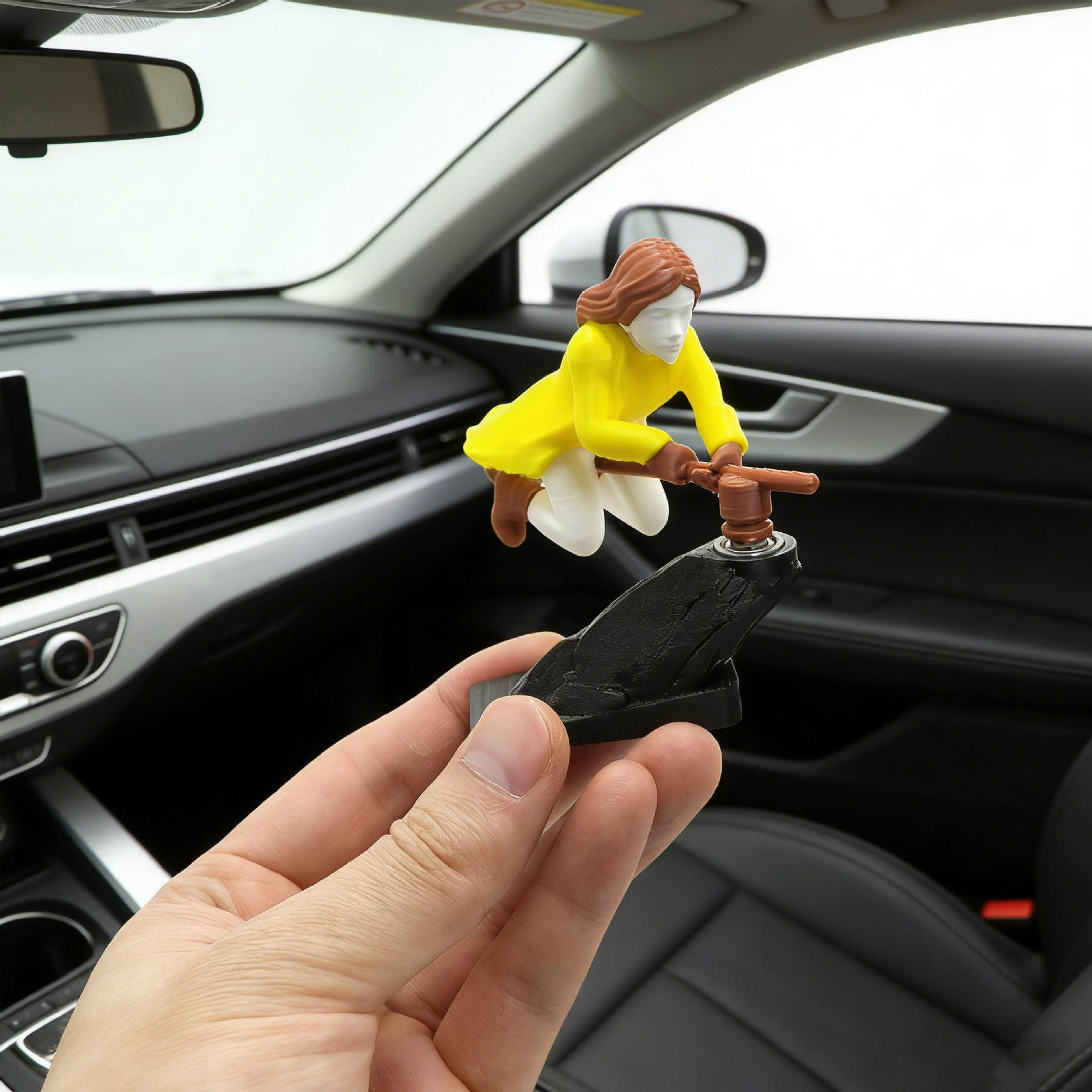 Witch And Wizard Broomstick Dashboard Drift Decoration